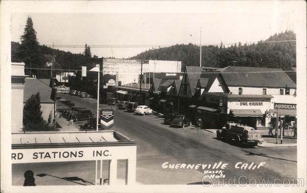 Birdseye View of Main Street Guerneville California