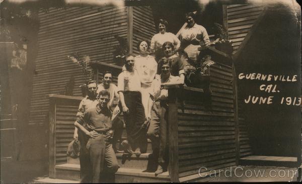 A Group of People Standing on a Set of Stairs Guerneville California
