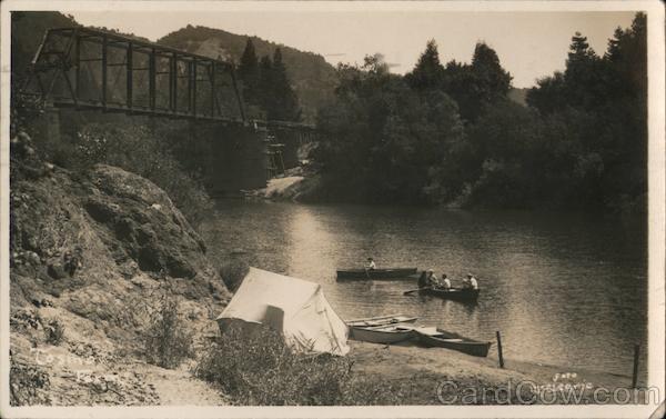 A River and Train Bridge Guerneville California