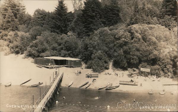 A River Bank with Canoes Guerneville California
