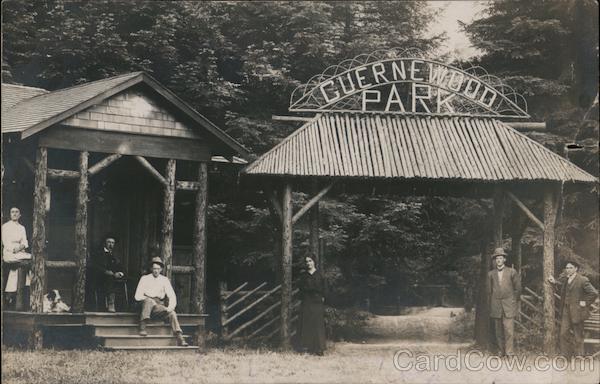 Guernewood Park - People Sitting on the Front Porch of a House Guerneville California