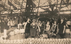 Orange Show Women in Pool Made of Fruit Expo Fair Postcard