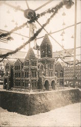 Court House Made of Fruit Fair Expo Postcard