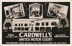 Cardwell's United Motor Court Postcard