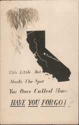 This Little Dot Marks the Spot - Sonora, Cal. Postcard