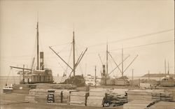 Ships at the Dock Postcard