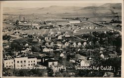 Birdseye View Susanville, Calif. Postcard