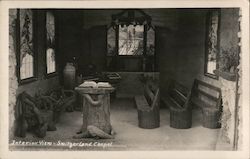Interior View Switzerland Chapel, Arroyo Seco Postcard