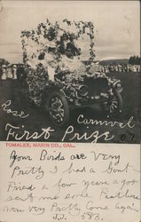 Rose Carnival, First Prize, Marin Co. Postcard