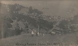 Picking Poppies Above Sausalito Postcard