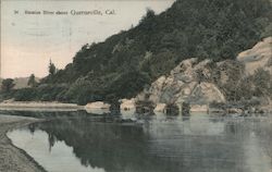 Russian River Above Guerneville, Cal. Postcard
