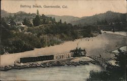 Bathing Beach Guerneville, CA Postcard Postcard Postcard