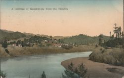 A Glimpse of Guerneville From the Heights California Postcard Postcard Postcard