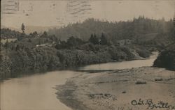 A River Bend and River Bank Postcard