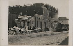 Train Depot Collapsed Postcard