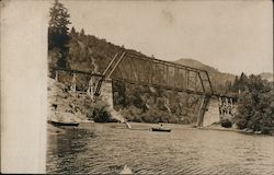 A Railroad Bridge over the River Postcard