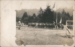 A Group of Scouts at a Camp Site Postcard