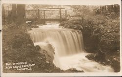 Fall of Water at Fern Grove Fountain Postcard