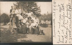 A Group of Women and Children Postcard