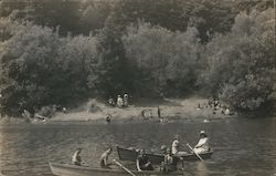 People Boating in the Russian River Postcard