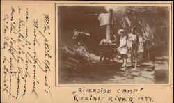 Riverside Camp 1937 Postcard