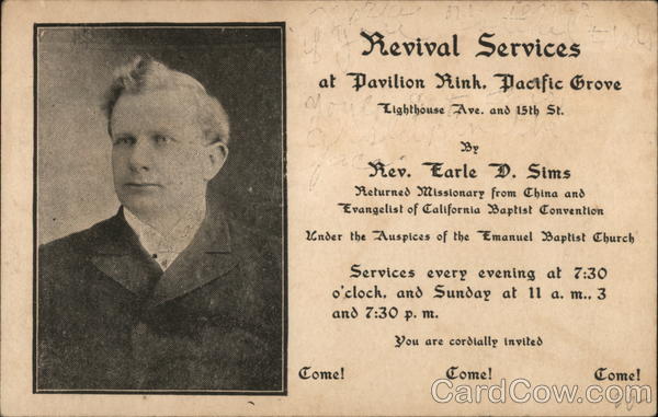 Pink Rose Bridesmaid and Emanuel Baptist Revival Services Pacific Grove California