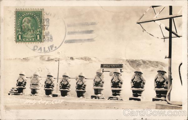 Santa Statues Lined up Holy City California