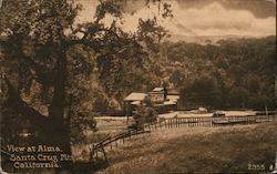View at Alma, St. Cruz Mts. Postcard