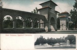 Main Entrance, Stanford University Postcard