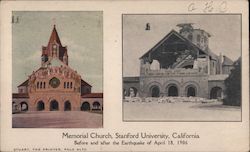 Memorial Church, Stanford University California Postcard Postcard Postcard