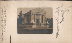 Stanford Mausoleum - Note Mentioning Earthquake Postcard