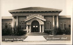 Entrance to Cupertino Union Grammar School Original Photograph