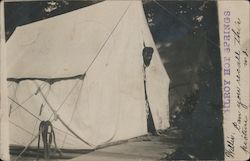 Gilroy Hot Springs Man in Tent California Postcard Postcard Postcard