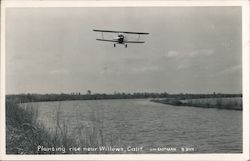 Planting rice By Airplane Willows, CA J. H. Eastman Postcard Postcard Postcard