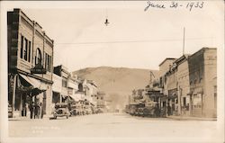 Main Street 1933 Postcard