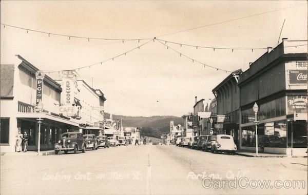Looking East On Main St. Fortuna California
