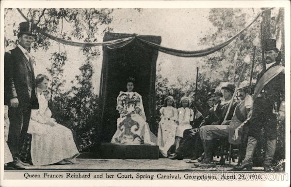 Queen Frances Reinhard and Her Court, Spring Carnival, April 29, 1910 Georgetown California