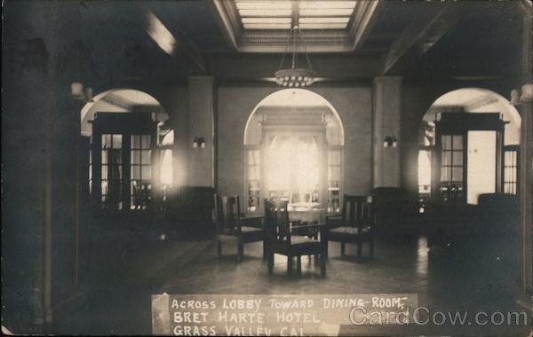 Across Lobby Toward Dining Room, Bret Harte Hotel Grass Valley California