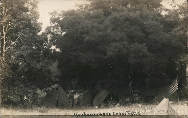 Grizzly Flats Headquarters Cedar Falls Tent camps US Flag California
