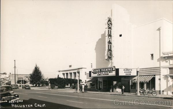 State Theater 1947 Hollister, CA Postcard