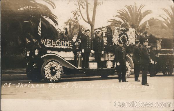 Shriner Floral Parade in 1912 Los Angeles California