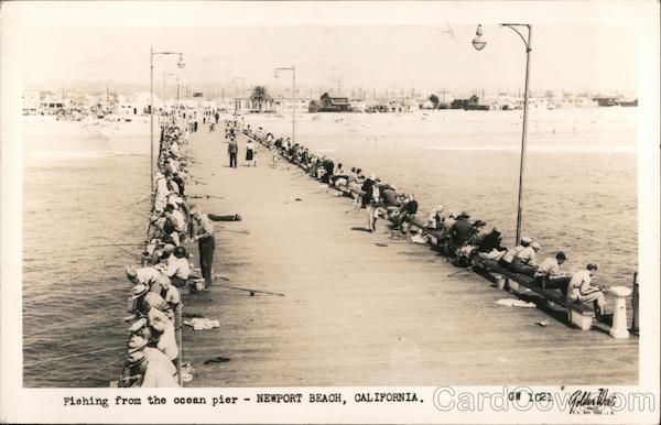 Fishing from the Ocean Pier Newport Beach California