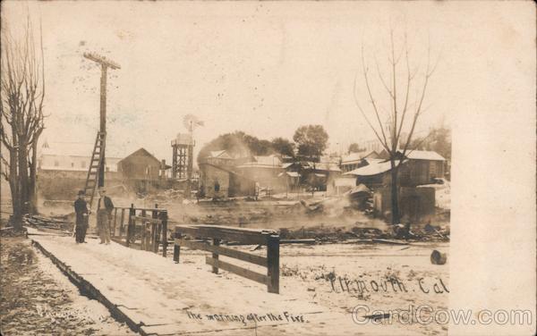 The morning after the fire Plymouth California