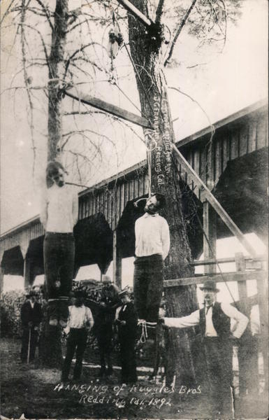 Hanging of Ruggles Bros., 1892 Redding California