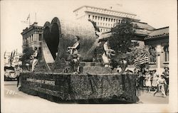 Sacramento Chamber of Commerce Float in Raisin Day Parade Postcard