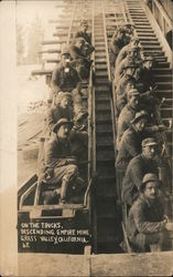 On the Tracks - Descending into the Empire Mine Postcard