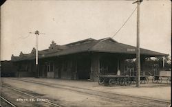 Santa Fe Railroad Depot Postcard