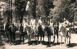 At Hoberg's a family on horseback Postcard