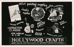 Hand Painted Skirts, Supplies, Hollywood Crafts Postcard