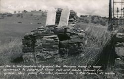 Mexican Rock and Adobe Grave Mounds Postcard